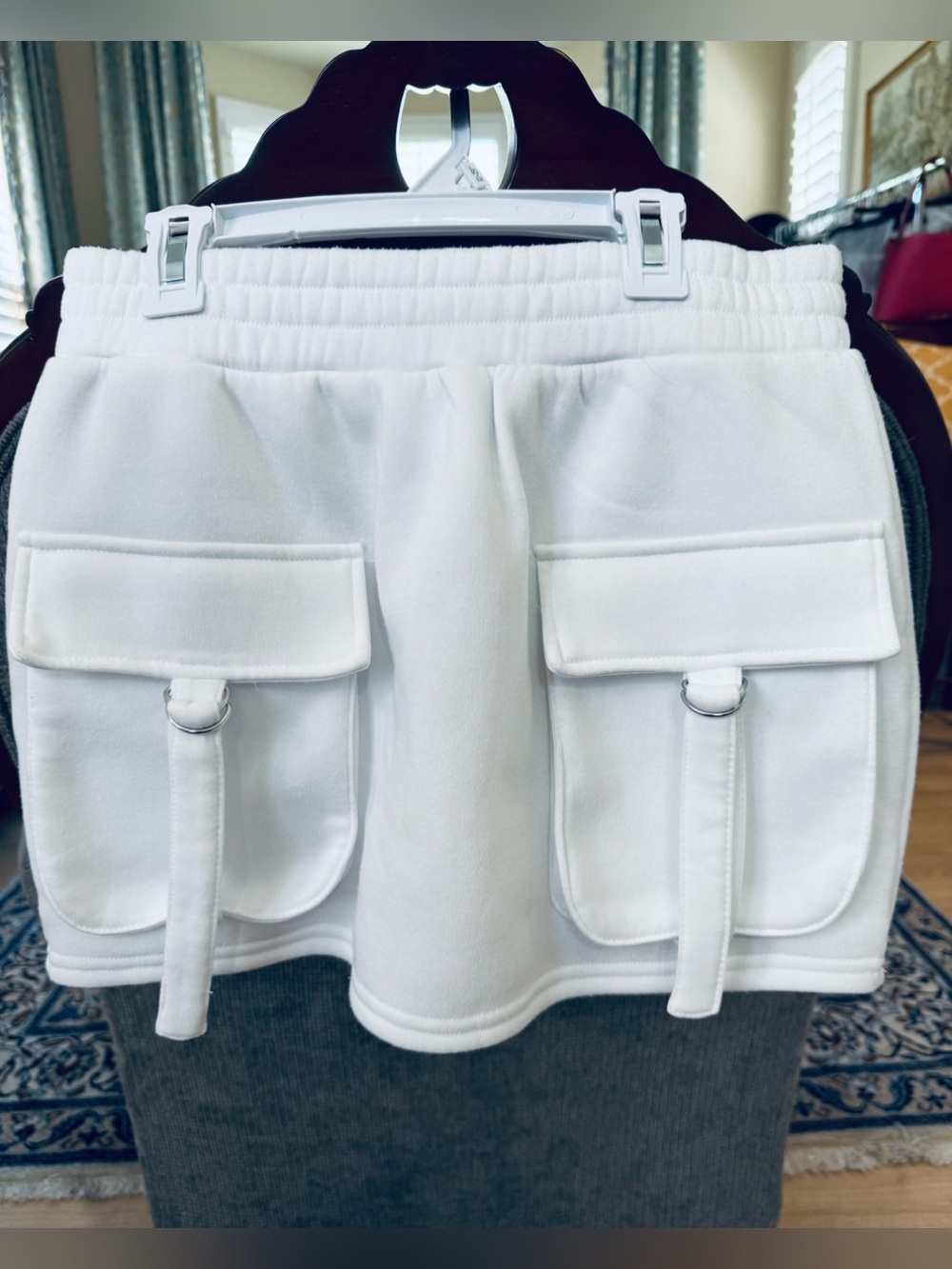 Jolie and Joy White Cargo Pocket Women's mini Skort